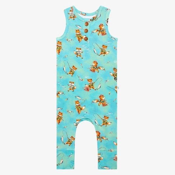 Posh Peanut Henley Racerback Romper Size 3-6 Months - Picture 1 of 7
